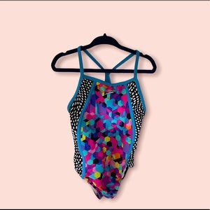 One piece girls swimsuit